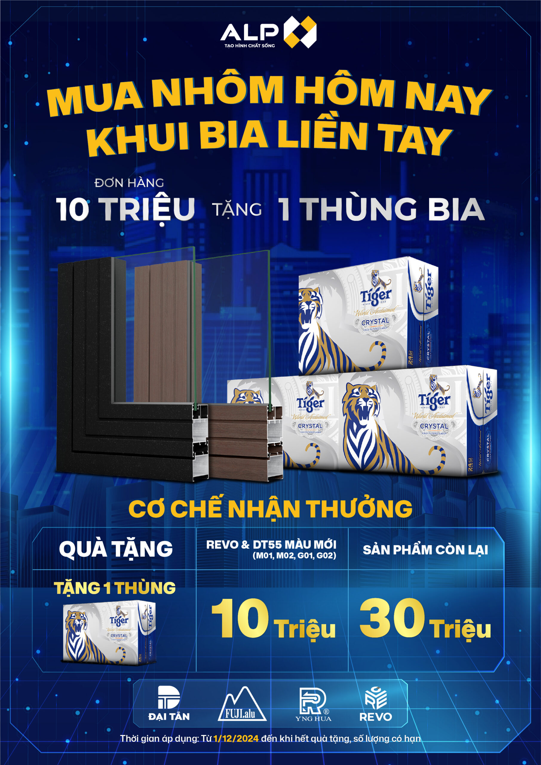 Chương trình khuyến mãi mua nhôm tặng bia Tết 2025