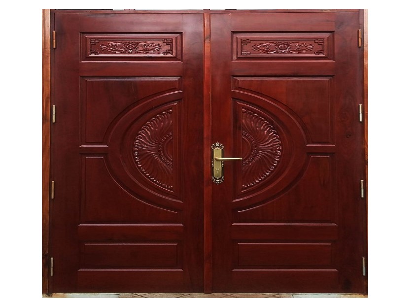 Cửa nhôm vân gỗ 2 cánh