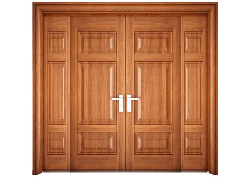 Cửa nhôm vân gỗ 2 cánh