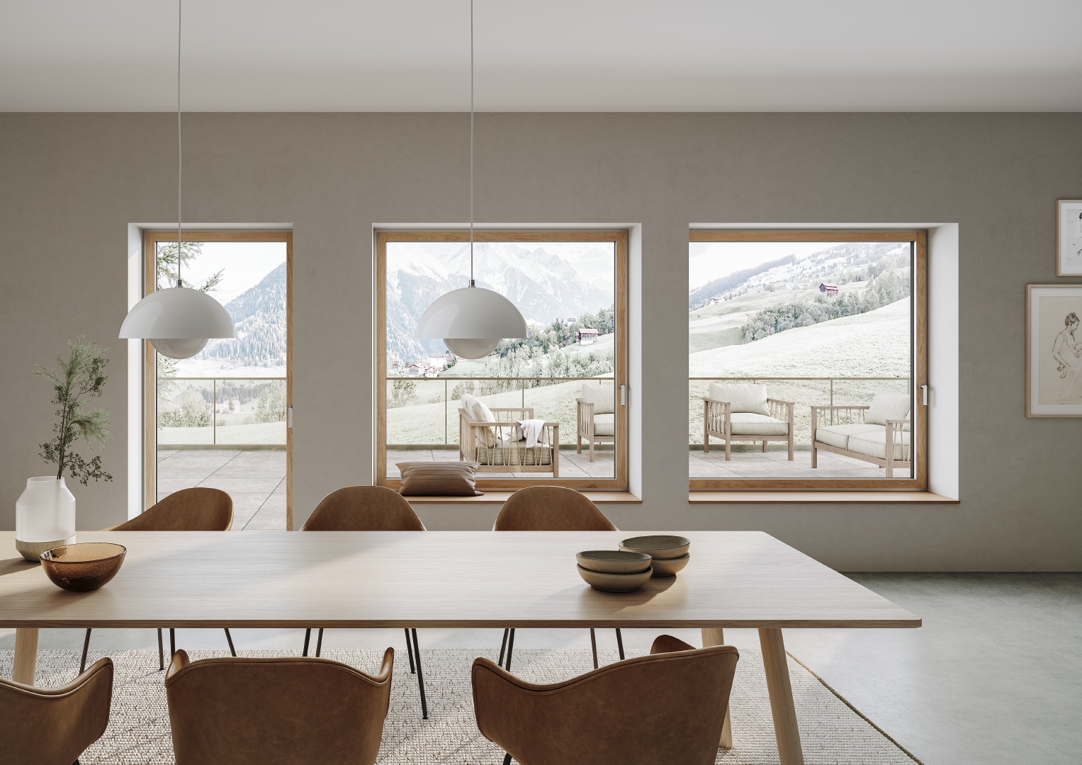 Cửa nhôm màu vân gỗ - lựa chọn hữu ích cho gia chủ mệnh Mộc